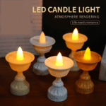 Set of 12 White Water Sensor LED Diyas - Front View by Nari Haat, Indian ethnic wear, women clothing, designer suit