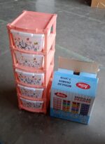 Plastic Smart Wonder Drawer Home Storage & Organization (5 Layer / 1 Pc) - Fabric Detail by Nari Haat, Indian ethnic ...