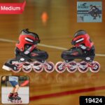 Professional Adjustable Inline Skates for Kids and Adults (Medium / 1 Pair) - With Dupatta by Nari Haat, Indian ethni...