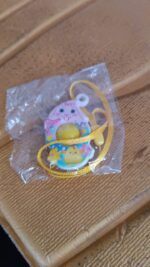 Mini Cartoon Chick-Shaped Push Pop Fidget Toy with Hanging Strap (1 Pc) - Fabric Detail by Nari Haat, Indian ethnic w...