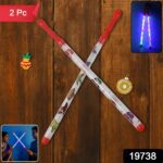 2 Piece LED Dandiya Sticks Set – Color Changing Light-Up - With Dupatta by Nari Haat, Indian ethnic wear, women clo...