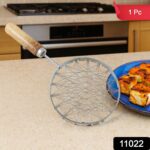 Stainless Steel Wire Skimmer with Wooden Handle (1 Pc) - With Dupatta by Nari Haat, Indian ethnic wear, women clothin...