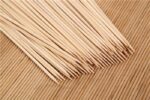 Camping Wooden Color Bamboo BBQ Skewers   Fountain Bamboo BBQ Sticks (30cm) - Fabric Detail by Nari Haat, Indian ethn...