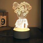 3D Illusion LED Night Lamp with House and Balloons Design - Neckline Detail by Nari Haat, Indian ethnic wear, women c...