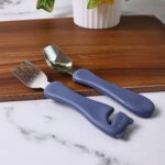 Supermom Foodie Stainless Steel Spoon & Fork (2 Pc Set) - Neckline Detail by Nari Haat, Indian ethnic wear, women clo...