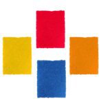 Kitchen Scrubber Pads for Utensils / Tiles Cleaning (Pack of 4) - Back View by Nari Haat, Indian ethnic wear, women c...