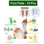 kinoki Cleansing Detox Foot Pads, Ginger & salt Foot Patch -10pcs (Free Size, White) - Back View by Nari Haat, Indian...