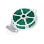 Plastic Twist Tie Wire Spool With Cutter For Garden Yard Plant 30m (Green) - Image 5
