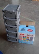 Multi-Purpose Anti-Slip 5 Layer Modular Drawer Storage System (68×33 Cm) - Full Detail by Nari Haat, Indian ethnic w...