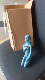 Elegant Resin Kneeling Woman Decorative Statue (1 Pc) - Full Detail by Nari Haat, Indian ethnic wear, women clothing,...