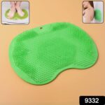 Green Silicone Bath Massage Cushion – Suction Cup Exfoliating Foot Scrubber & Mat - With Dupatta by Nari Haat, Indi...