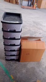 6-Layer Heavy-Duty Plastic Drawer Organizer Cabinet with Stone Texture Drawers - Full Detail by Nari Haat, Indian eth...