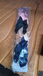 Premium Satin Bow Hair Clip Set for Girls and Women (10 Pc) - Neckline Detail by Nari Haat, Indian ethnic wear, women...