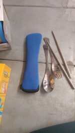 Picnic Dinner Spoon Fork Chopsticks Cutlery Set High Quality Tableware 4 Pc 1 Set - Full Detail by Nari Haat, Indian ...