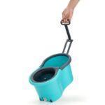 Quick Spin Mop Plastic spin, Bucket Floor Cleaning, Easy Wheels & Big Bucket, Floor Cleaning Mop with Bucket - Fabric...
