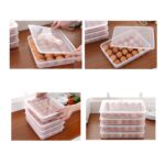 24 Grids Plastic Egg Box Container Holder Tray Fridge with Lid for 2 Dozen Egg Tray - Closeup Embroidery by Nari Haat...