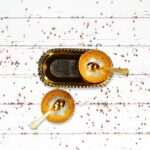 Gold Silver Plated 2 Bowl 2 Spoon Tray Set - Closeup Embroidery by Nari Haat, Indian ethnic wear, women clothing, des...