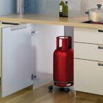 Stainless Steel Gas Cylinder Trolley for Kitchen