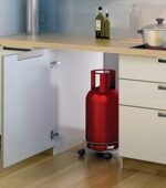 Stainless Steel Gas Cylinder Trolley for Kitchen
