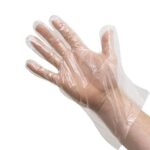 Plastic Transparent Disposable Clear Gloves (White) (100Pc) - Closeup Embroidery by Nari Haat, Indian ethnic wear, wo...