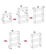 Multipurpose 3 Layer Slim Side Space Saving Storage Organizer Rack Shelf - Neckline Detail by Nari Haat, Indian ethni...