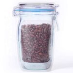 Reusable Airtight Seal Plastic Food Storage Mason Jar Zipper (1000ml) - Back View by Nari Haat, Indian ethnic wear, w...