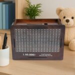 Wooden Money / Piggy Bank, Money Box (1 Pc / Pen Not Included) - Closeup Embroidery by Nari Haat, Indian ethnic wear,...