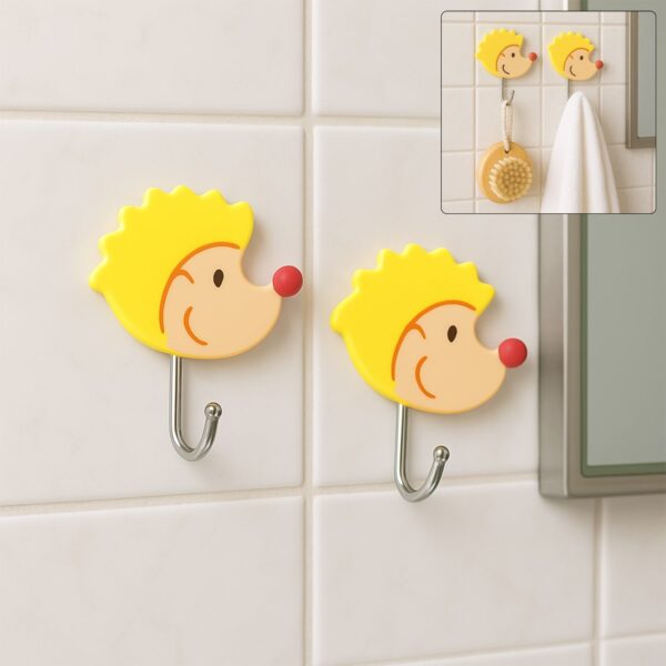 Multipurpose Self-Adhesive Hooks (Heavy Duty): Bathroom, Kitchen, Office - Front View by Nari Haat, Indian ethnic wea...