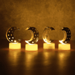 Decorative Moon Shaped Flameless LED Candles (12 Pc) - Sleeve Design by Nari Haat, Indian ethnic wear, women clothing...