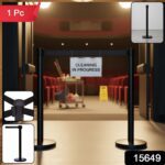 Heavy Duty Retractable Belt Crowd Control Pole with Sturdy Base – 1 Pc - With Dupatta by Nari Haat, Indian ethnic w...