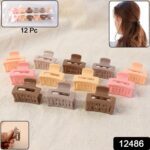 Stylish Mini Hair Claw Clips Set, 12 Pc - With Dupatta by Nari Haat, Indian ethnic wear, women clothing, designer suit