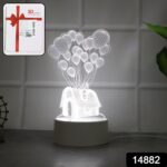 3D Illusion LED Night Lamp with House and Balloons Design - With Dupatta by Nari Haat, Indian ethnic wear, women clot...