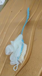 2in1 Bath Brush With Long Handle - Fabric Detail by Nari Haat, Indian ethnic wear, women clothing, designer suit