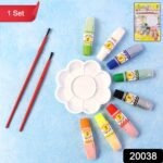 Watercolor Paint Set with 8 Vibrant Colors, Brushes, and Palette - With Dupatta by Nari Haat, Indian ethnic wear, wom...