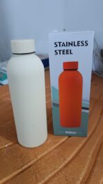 Stainless Steel Double Wall Vacuum-Insulated Drink Water (Mix Color / 500 ML Approx) - Full Detail by Nari Haat, Indi...