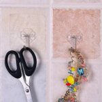 Multipurpose Strong Small Stainless Steel Adhesive Wall Hooks - Front View by Nari Haat, Indian ethnic wear, women cl...