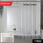 Waterproof Anti-Mildew Frosted Shower Curtain (Standard Fit / 51×79 Inch) - With Dupatta by Nari Haat, Indian ethnic...