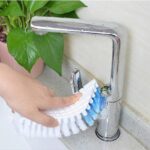Flexible Plastic Cleaning Brush for Home, Bathroom, - Front View by Nari Haat, Indian ethnic wear, women clothing, de...