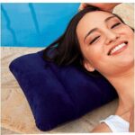 Velvet Air Inflatable Travel Pillow (Blue) - Full Detail by Nari Haat, Indian ethnic wear, women clothing, designer suit