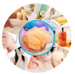 Bath Sponge Round Loofah and Back Scrubber for Men and Women - Neckline Detail by Nari Haat, Indian ethnic wear, wome...