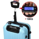 Black Digital Portable Luggage Scale with LCD Backlight (50 kg) - Closeup Embroidery by Nari Haat, Indian ethnic wear...