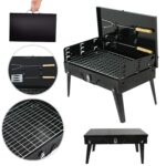 Stainless Steel Briefcase Style Barbecue Grill Toaster (Medium, Black) - Fabric Detail by Nari Haat, Indian ethnic we...