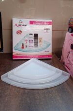 Bathroom Plastic Corner Shelf Rack Set for Wall Number of Shelves (3 Pcs Set) - Full Detail by Nari Haat, Indian ethn...