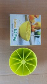 Lemon Shape Flexible Silicone Ice Cube Tray – 8-Slot Round Ice Mold (1 Pc) - Full Detail by Nari Haat, Indian ethni...