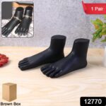 Premium Black Foot Mannequin Display Stand (1 Pair) - With Dupatta by Nari Haat, Indian ethnic wear, women clothing, ...