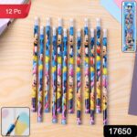 Premium Cartoon-Printed Graphite Pencils Set of 12 Pc - With Dupatta by Nari Haat, Indian ethnic wear, women clothing...