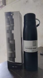 Double Wall Vacuum Insulated Water Bottle (550 ML) - Full Detail by Nari Haat, Indian ethnic wear, women clothing, de...