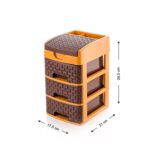 Mini 3 Layer D Storage for Household and Office Use for Storing Various Types of Items - Neckline Detail by Nari Haat...
