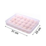 24 Grids Plastic Egg Box Container Holder Tray Fridge with Lid for 2 Dozen Egg Tray - Sleeve Design by Nari Haat, Ind...