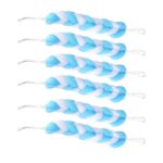 Hanging Small Loofah Sponge Poufs – Body Scrubbers for Bath & Shower (Pack of 6) - Back View by Nari Haat, Indian e...